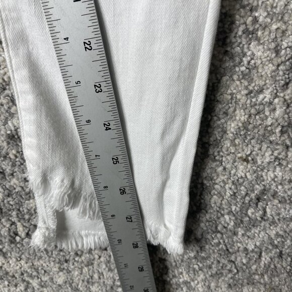 Joe's Jeans Jeans Womens 24 White Skinny Ankle Flawless Raw Hem Stretch A51SKNAU - Picture 3 of 8